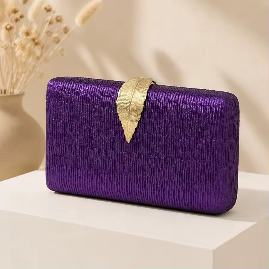 Elegante cartera | Hoja dorada