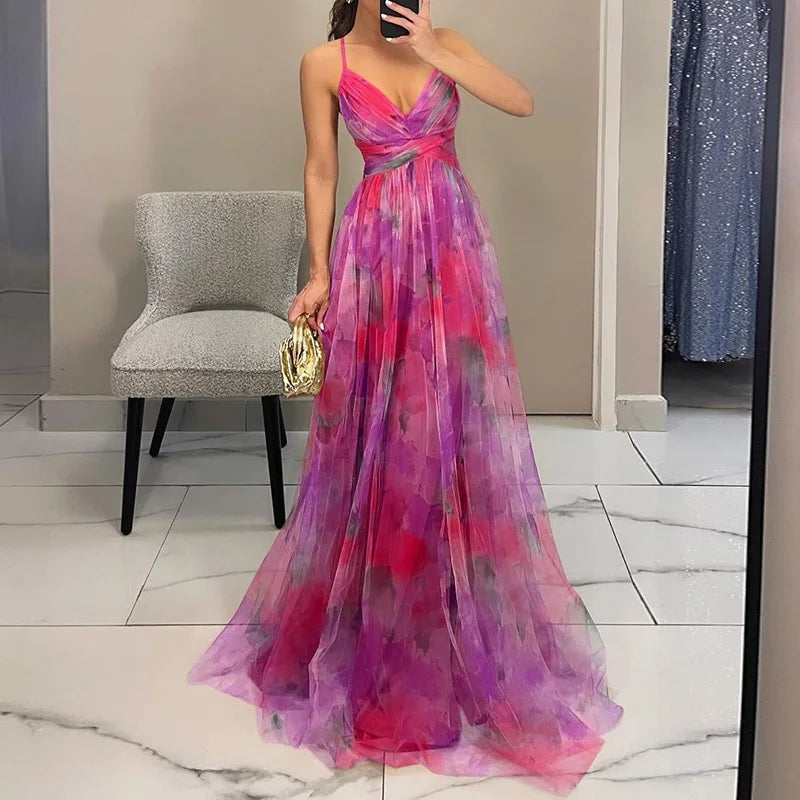 Giselle | Encantador Maxi Vestido con Diseño Floral