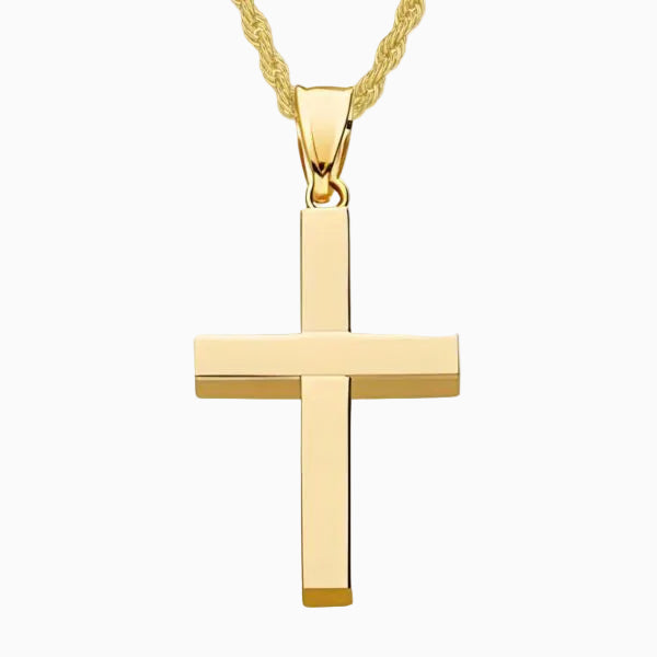 Colgante Micro Cruz Basica Oro 18K