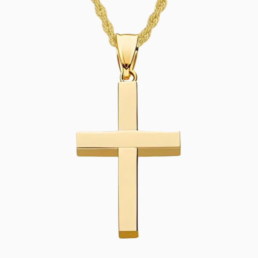 Colgante Micro Cruz Basica Oro 18K