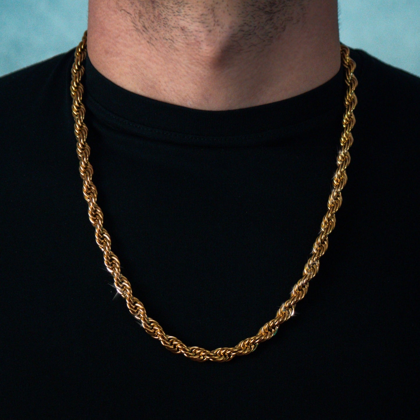 Cadena Rope 8 Mm Oro 18K