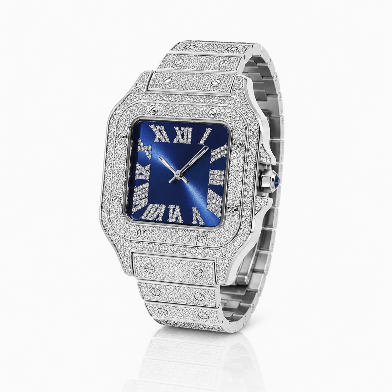 Reloj Santoz Blue Oro Blanco