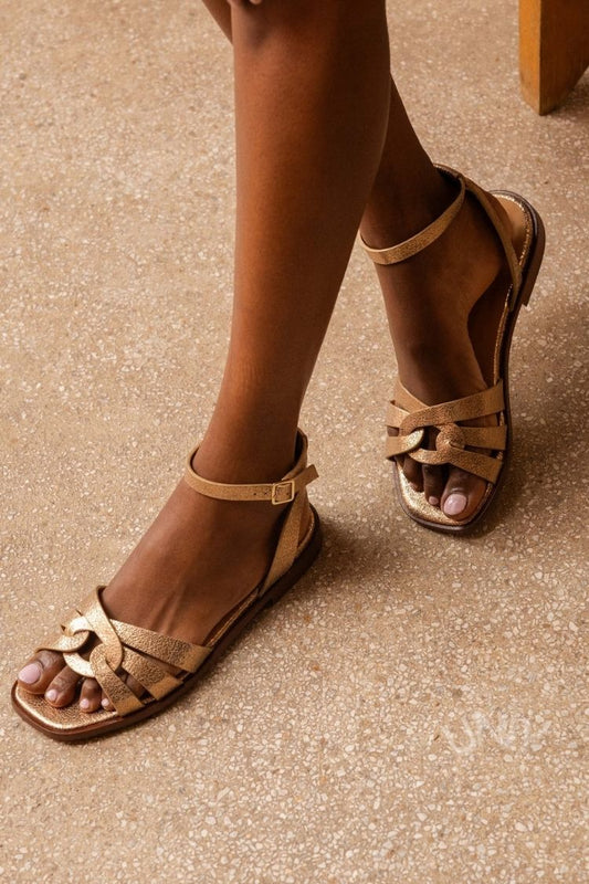 Sandalias casual bajas de color liso con hebilla al tobillo y tiras [Pre-venta]