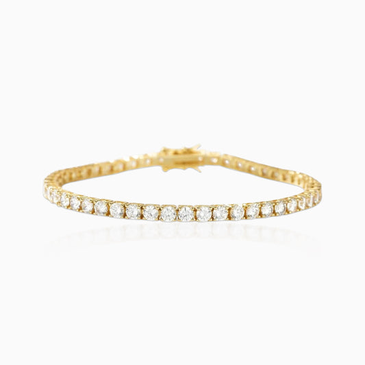 Brazalete Tenis VVS Moissanite + Plata 925 Oro 18K