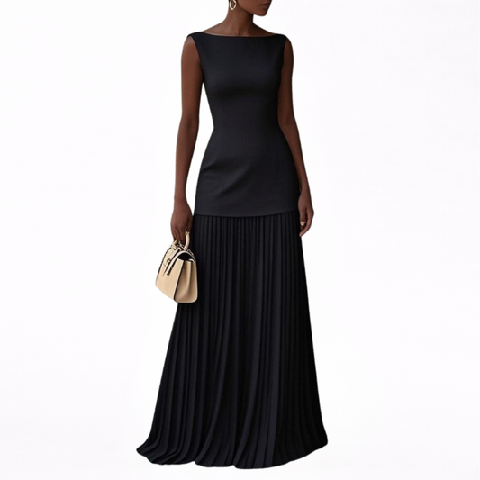 Celeste | Vestido Largo Plisado