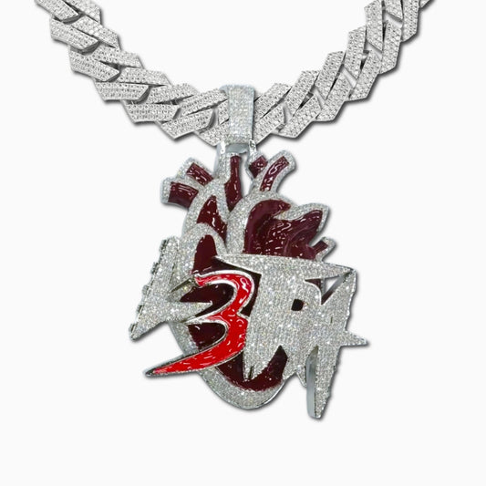 Colgante L3tra Grande Oro Blanco