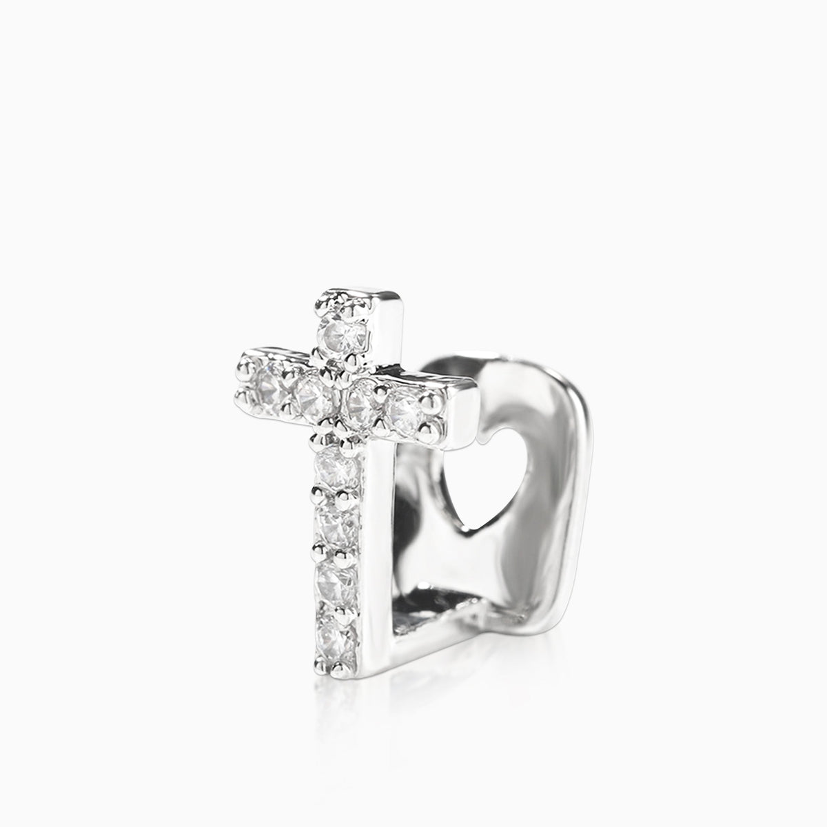Gap Grillz De Cruz Con Diamantes Oro Blanco