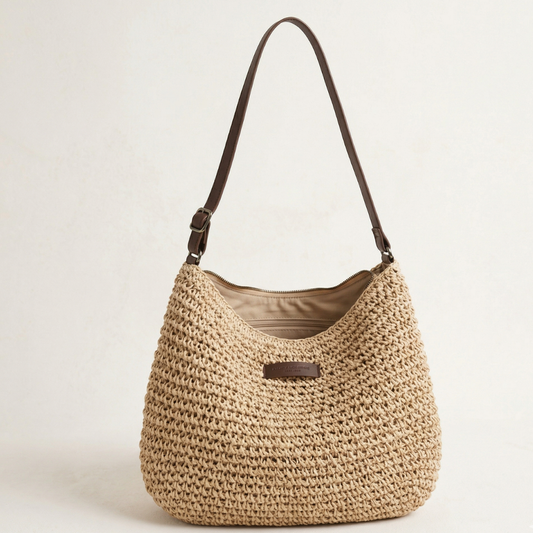 Cinzia | Bolso Trenzado Elegante - Arena
