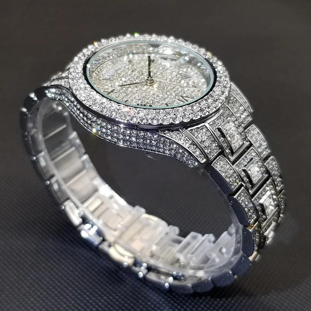 Reloj Iced Frozen Oro Blanco