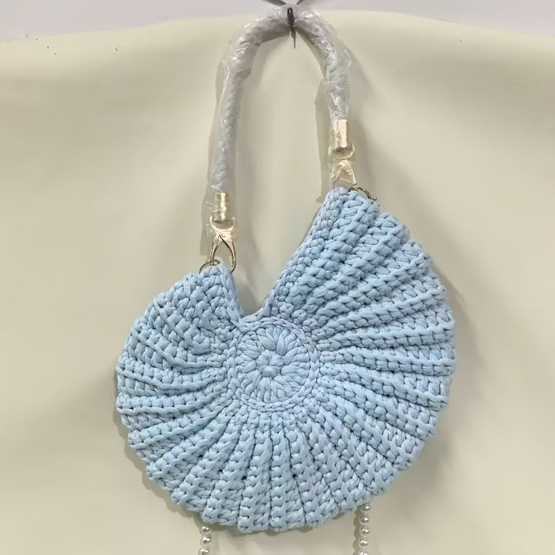 Orsola | Bolso Tote Trenzado con Correa de Cadena - Negro