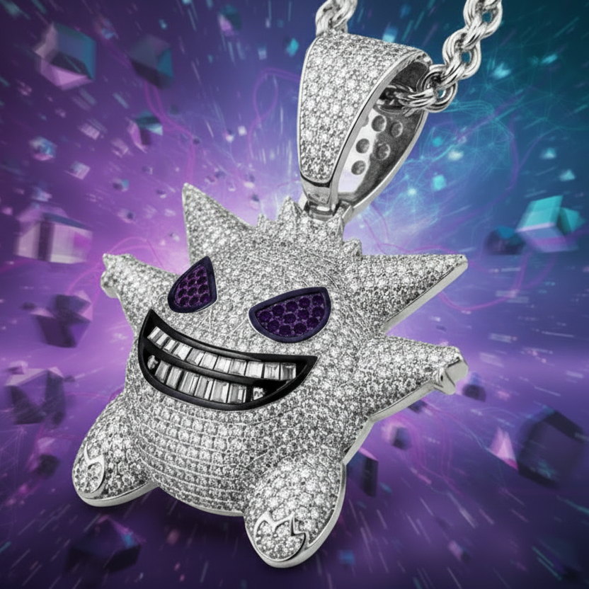 Colgante Gengar Oro Blanco