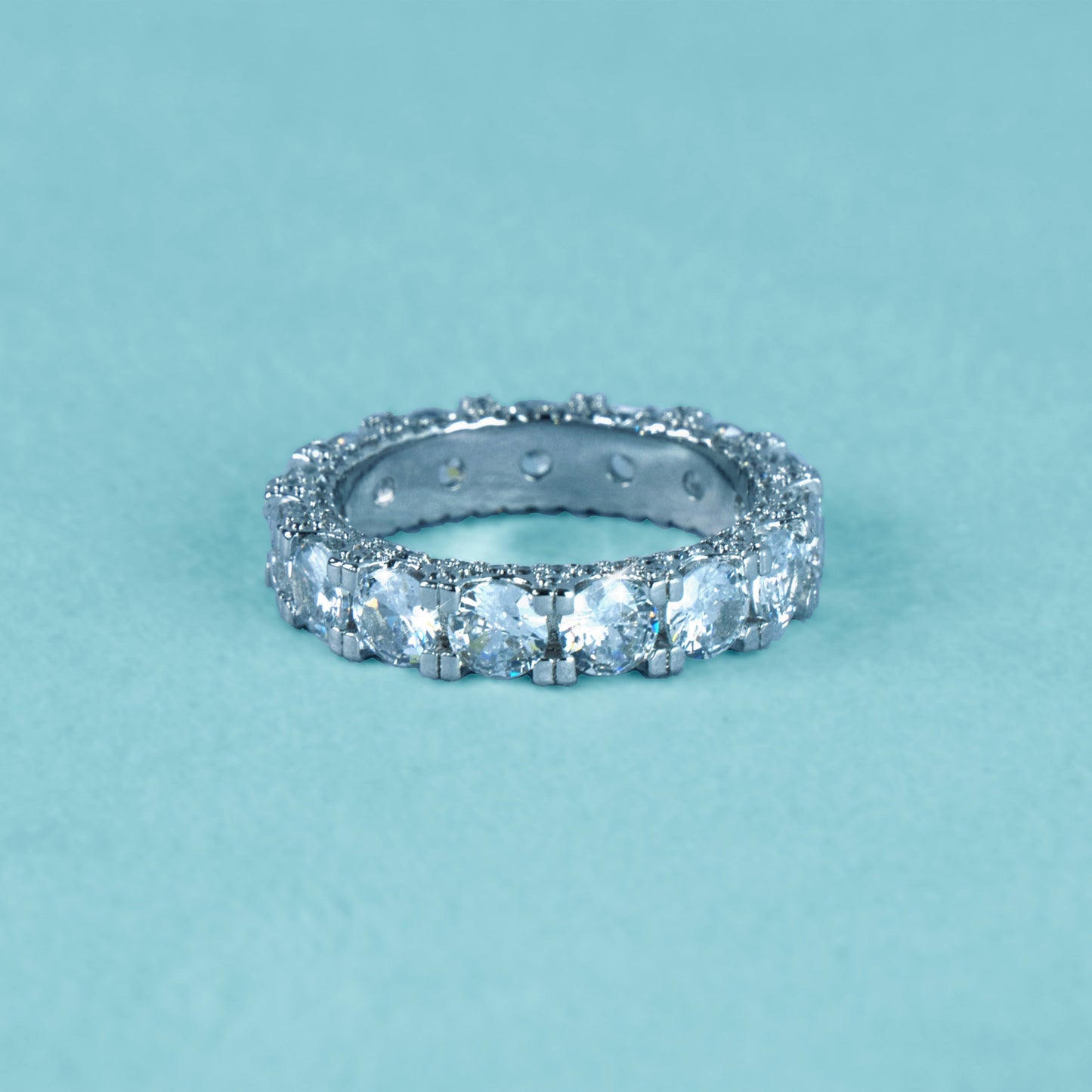 Anillo Tenis Oro Blanco