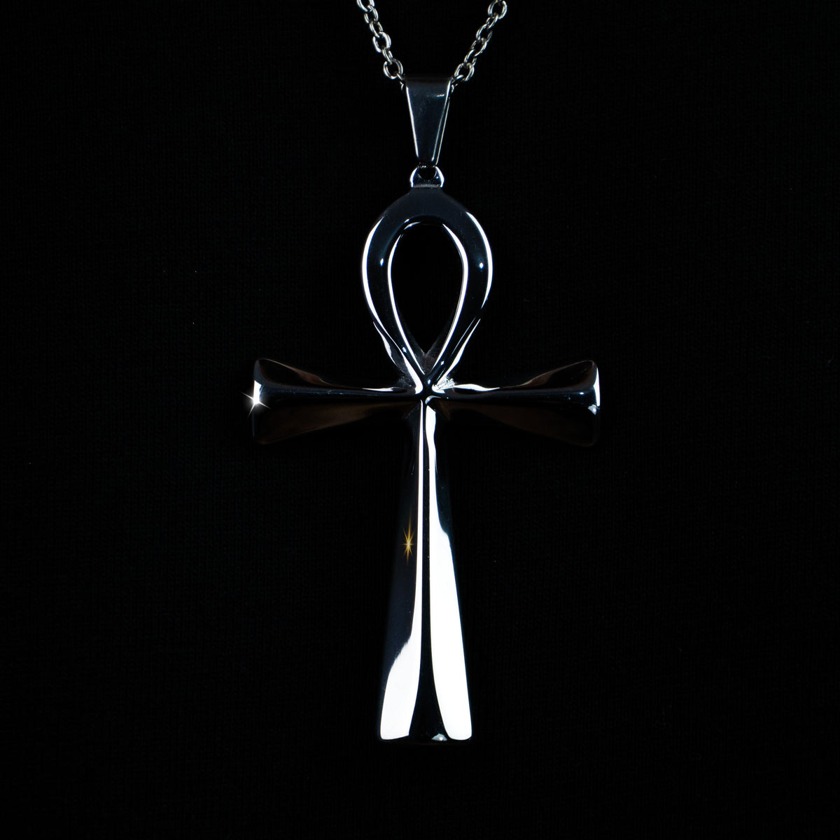 Colgante Cruz Ankh Oro Blanco