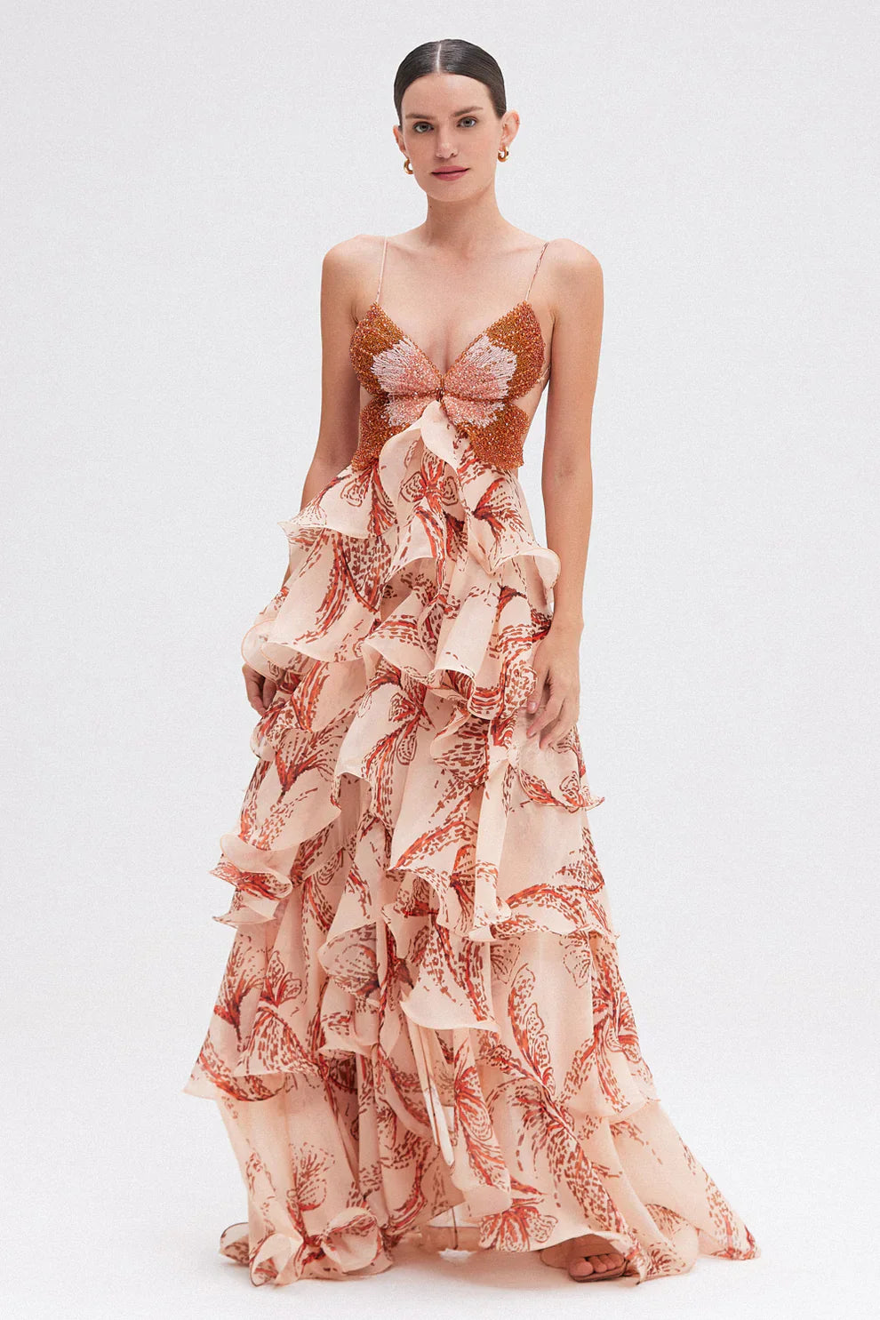 Nahia | Vestido con Detalles de Volantes