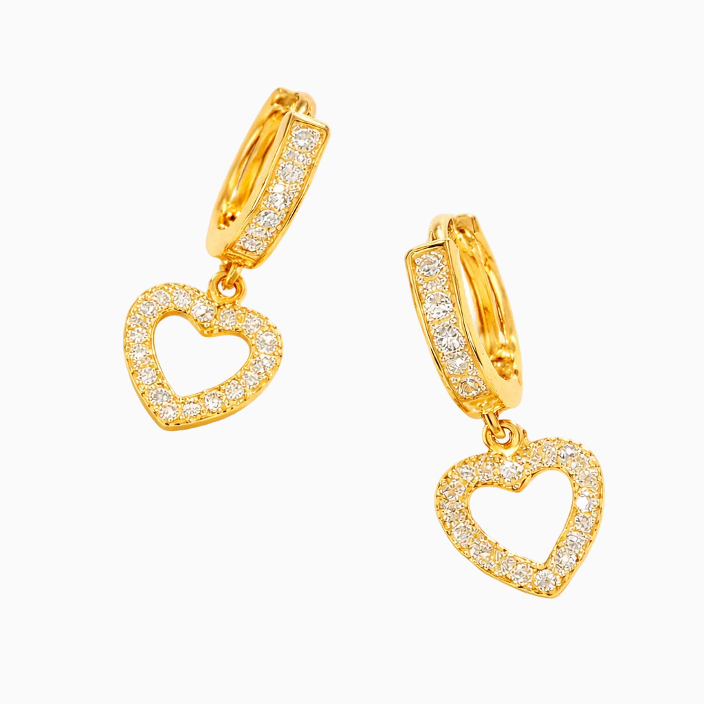 Pendientes Hearts Oro 18K