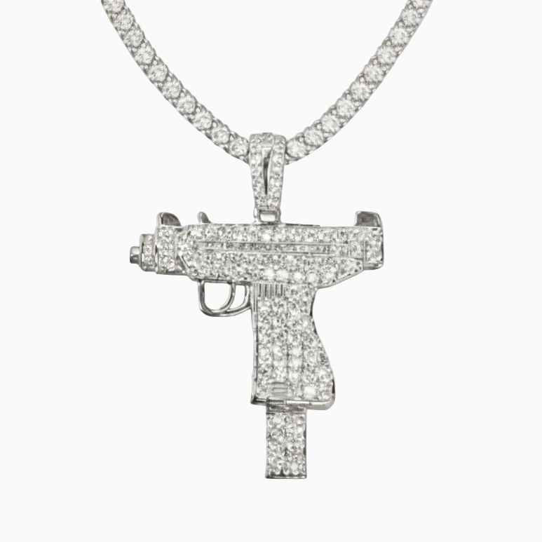 Colgante Uzi Oro Blanco