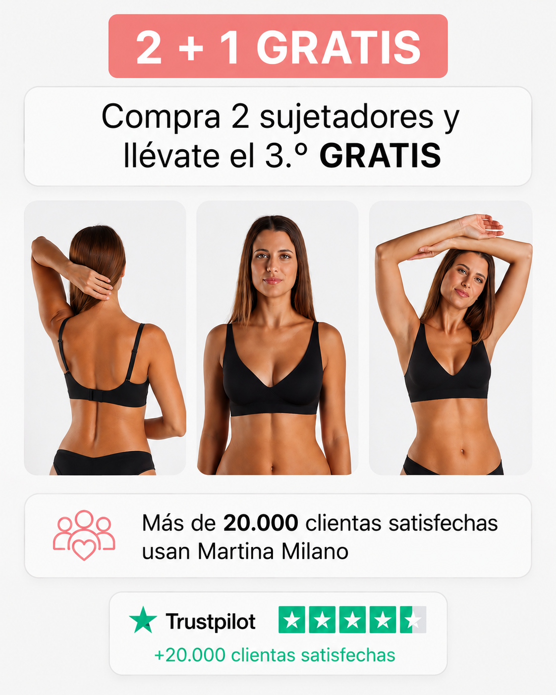 Sujetador Cómodo  Sin Costuras y Sin Aros