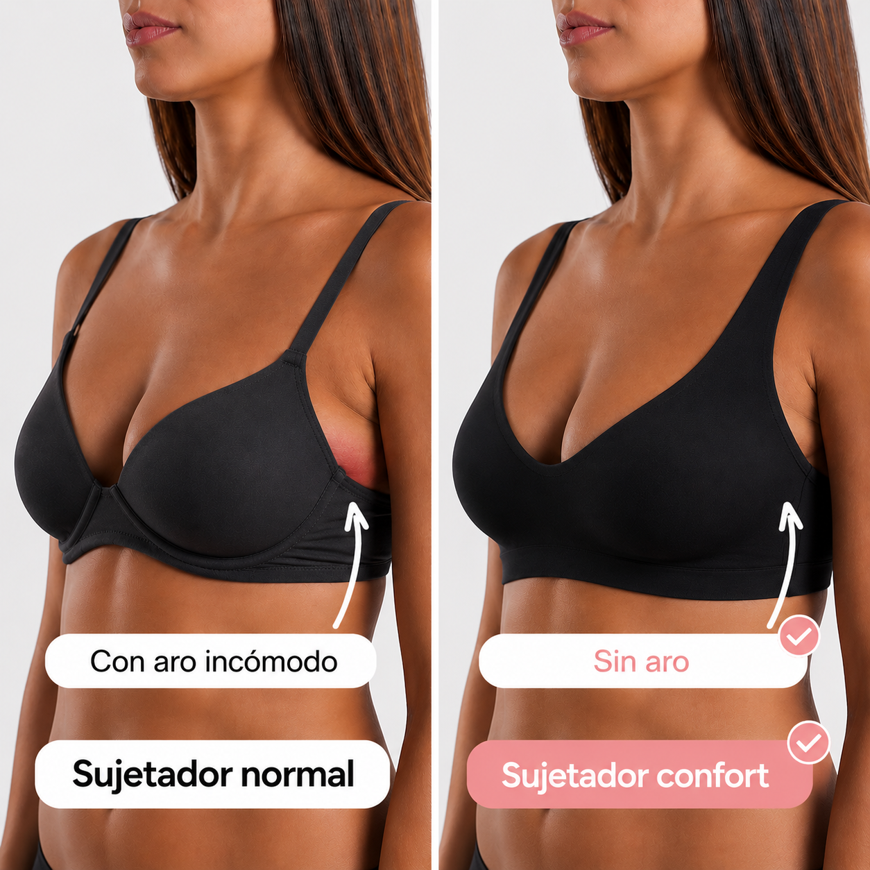 Sujetador Cómodo  Sin Costuras y Sin Aros