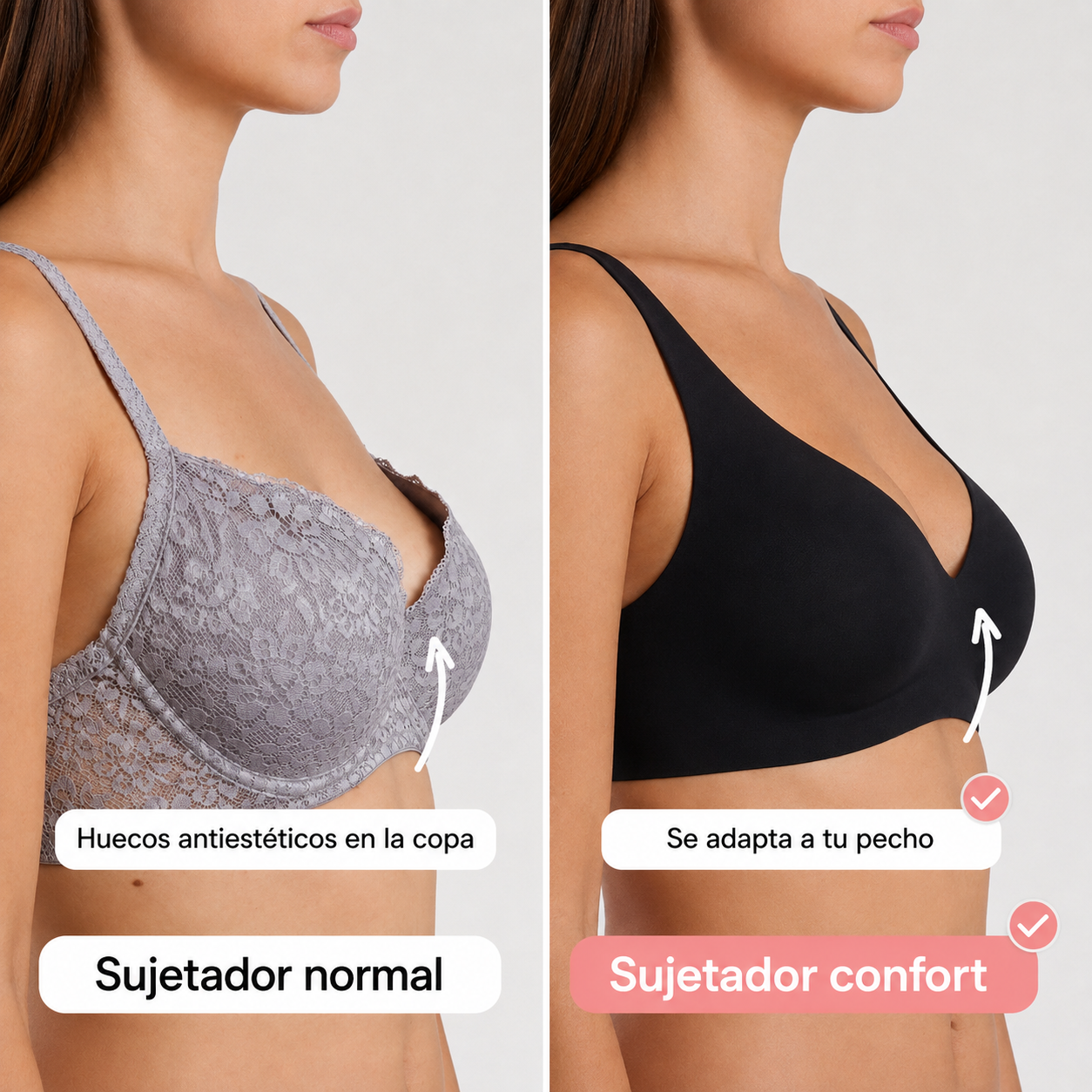 Sujetador Cómodo  Sin Costuras y Sin Aros