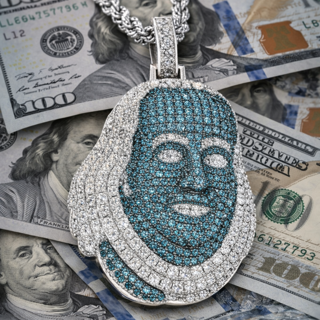 Colgante Blueface Oro Blanco