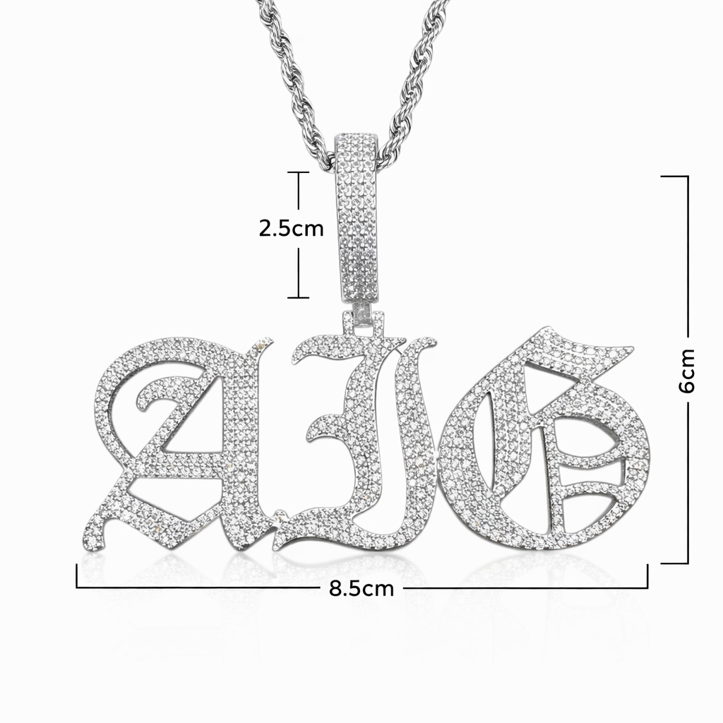 Colgante Personalizado Gótico Oro