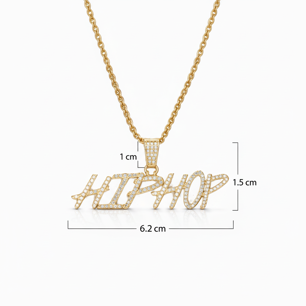 Colgante Personalizado Hiphop Oro