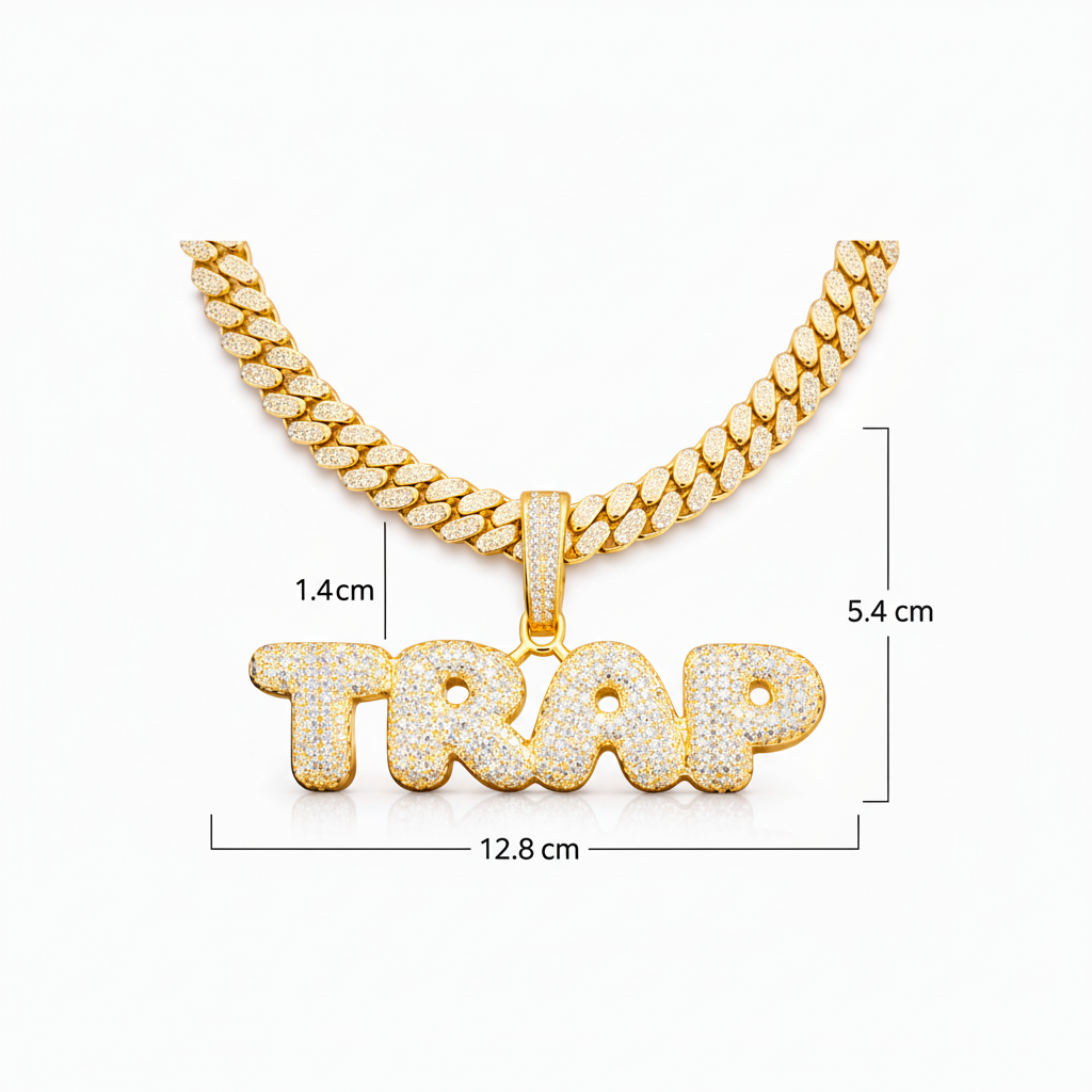 Colgante Personalizado Bubble Oro