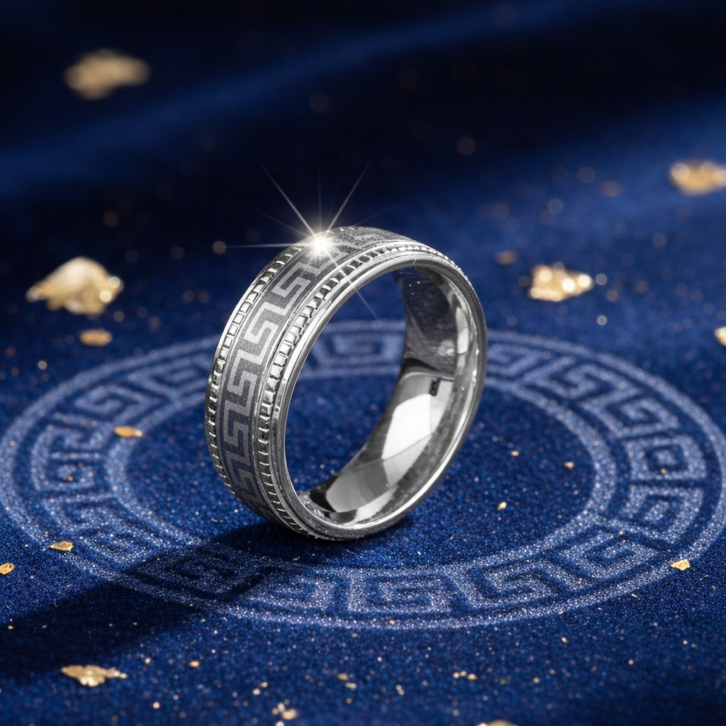 Anillo Greek Oro Blanco