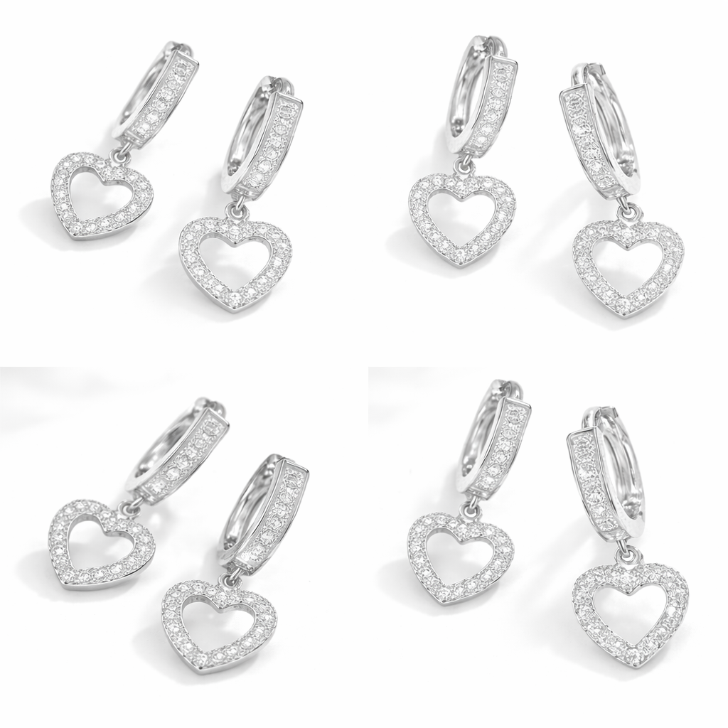 Pendientes Hearts Plata 925