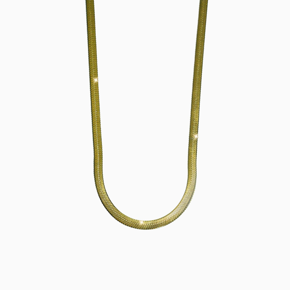 Cadena Snake De 4 Mm Chapada En Oro De 18 K Oro 18K