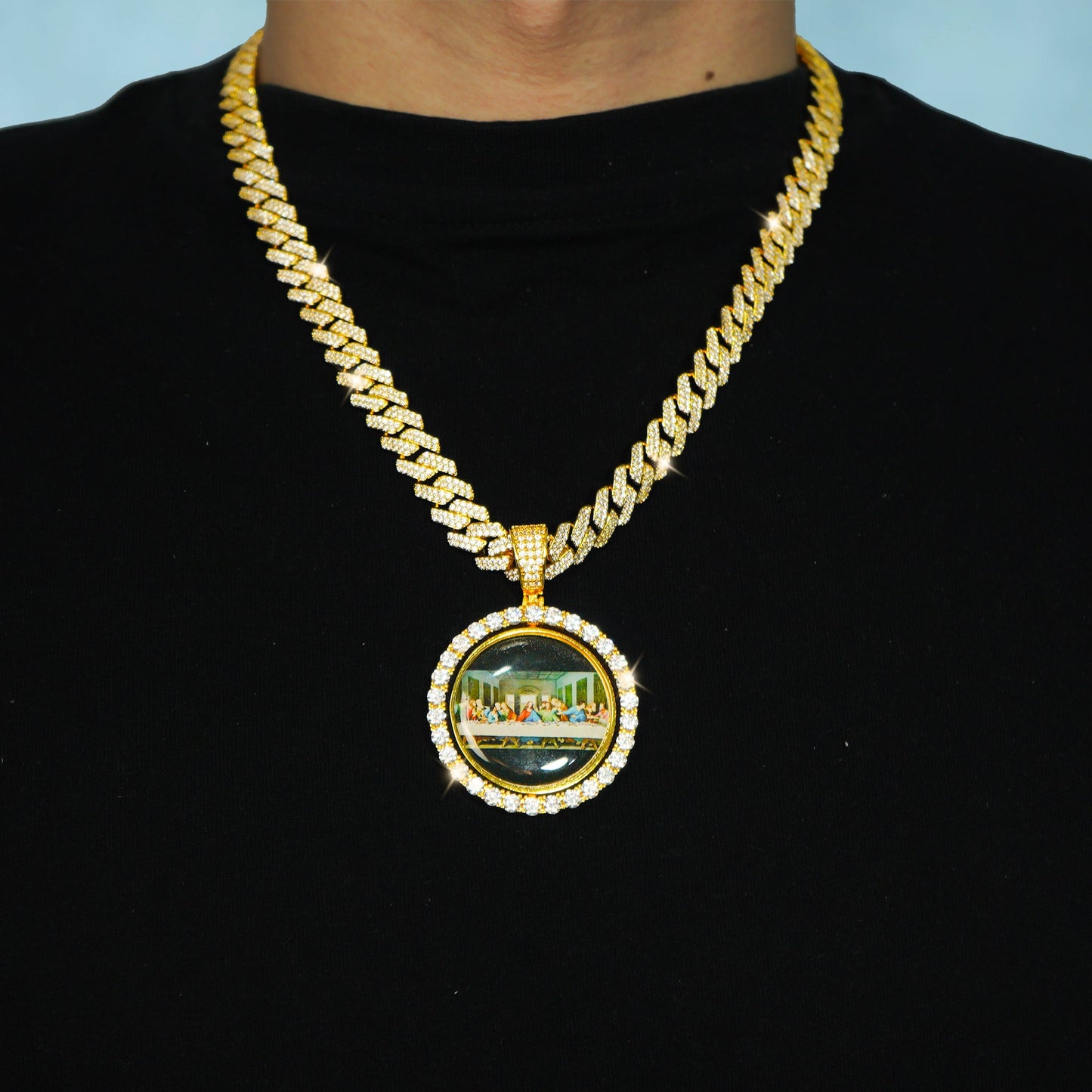 Colgante Personalizado Foto Oro