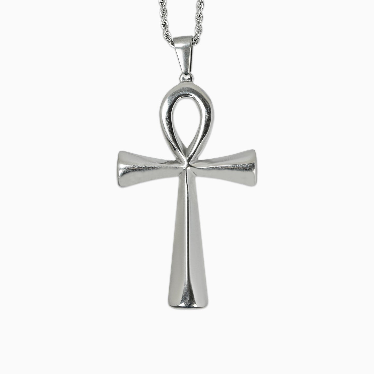 Colgante Cruz Ankh Oro Blanco