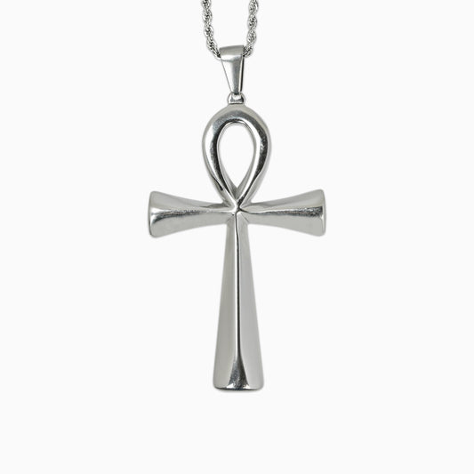 Colgante Cruz Ankh Oro Blanco