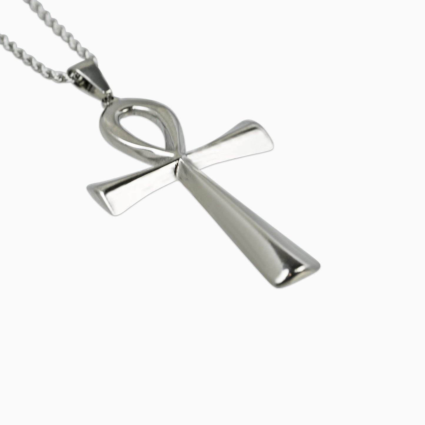 Colgante Cruz Ankh Oro Blanco