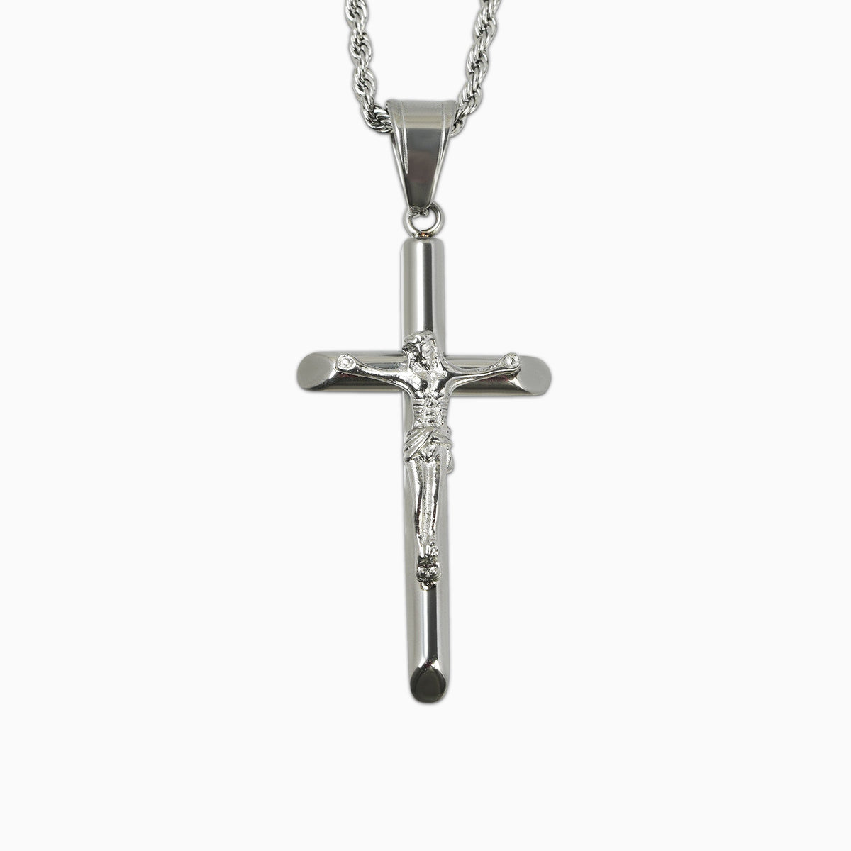 Colgante Crucificado Oro Blanco