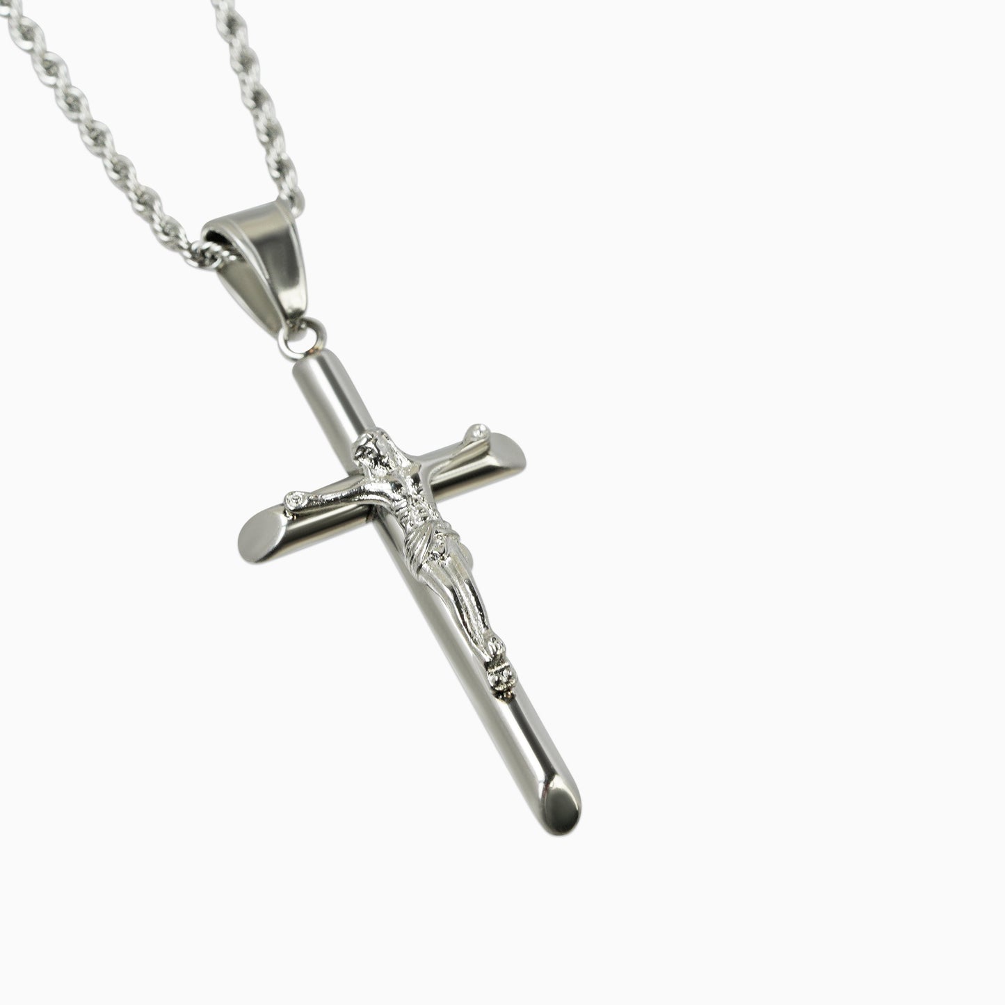 Colgante Crucificado Oro Blanco