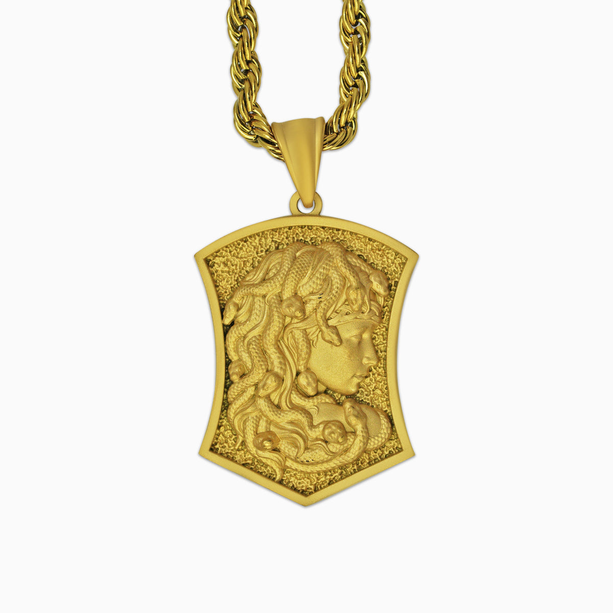 Colgante Escudo Medusa Oro 18k