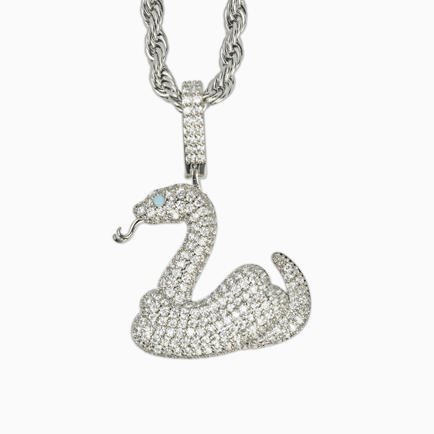 Colgante Serpiente Oro Blanco