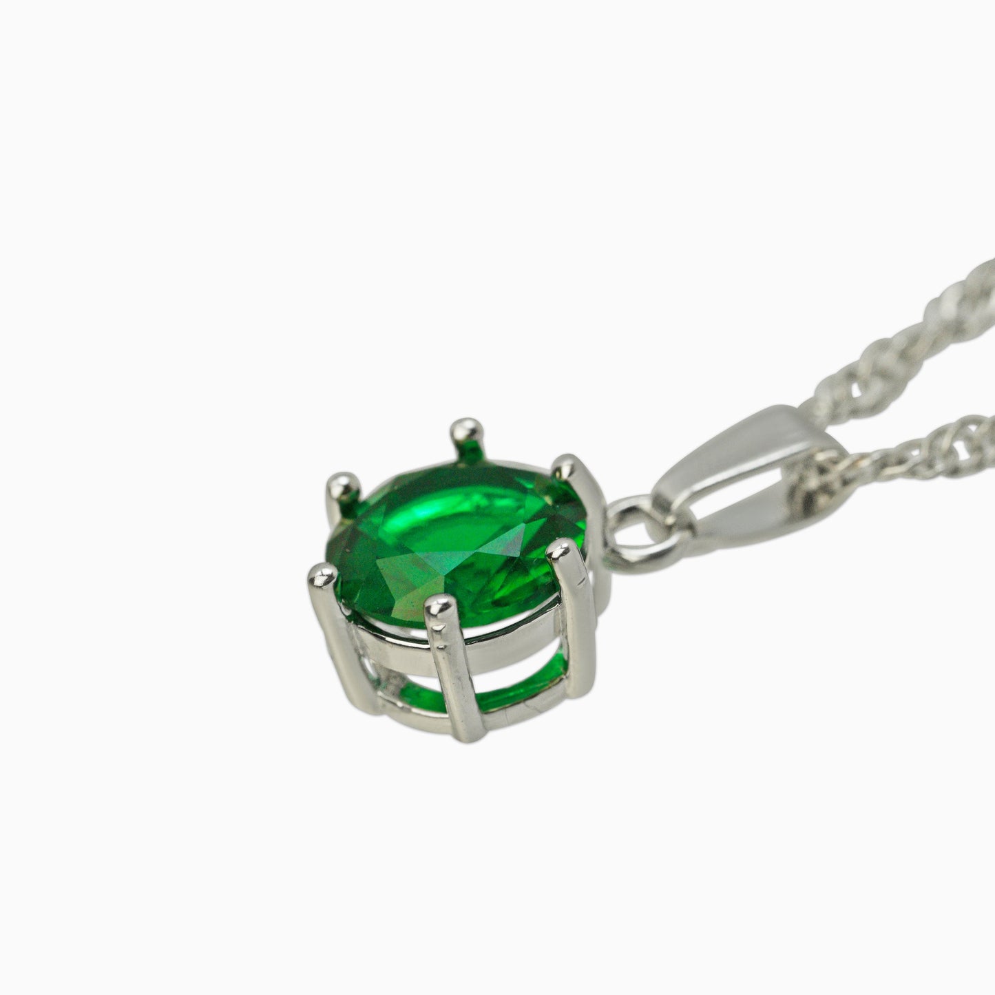 Colgante Green Ice Oro Blanco Mujer