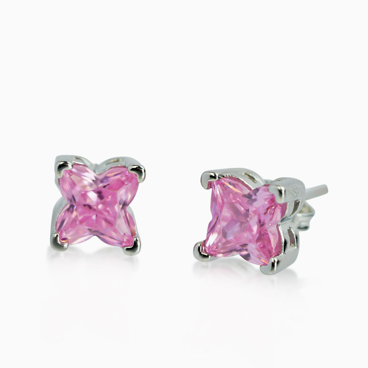 Pendientes Polaris Rosa Plata 925