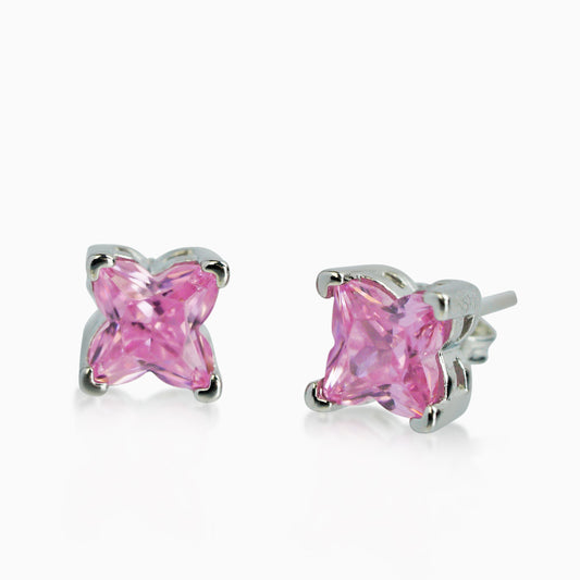 Pendientes Polaris Rosa Plata 925