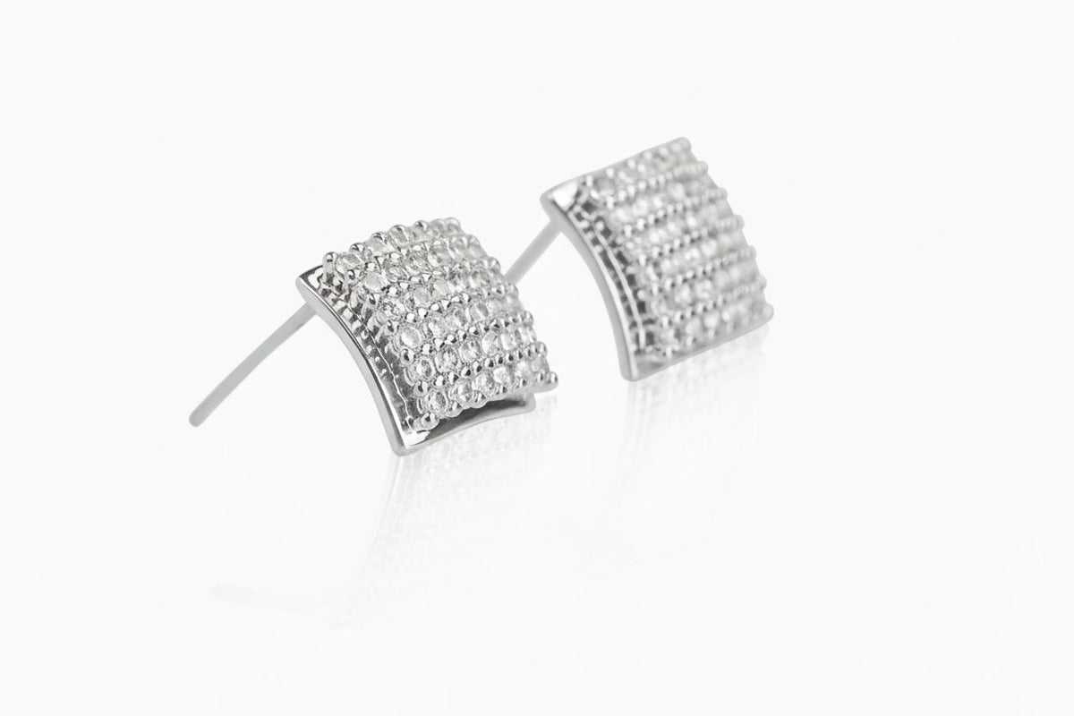 Pendientes Cuadrados Plata 925