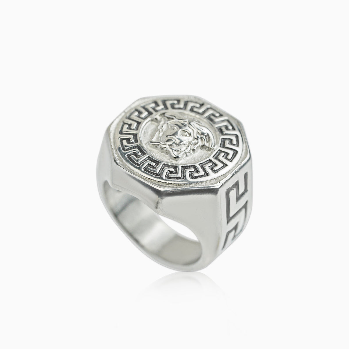Anillo Medusa Oro Blanco