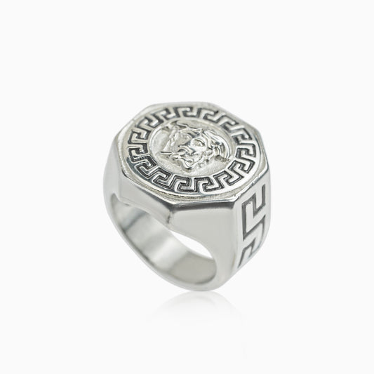 Anillo Medusa Oro Blanco