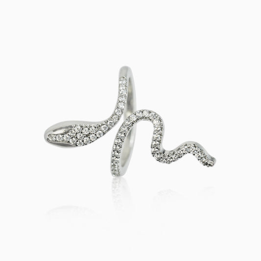 Anillo Serpiente Ice Oro Blanco