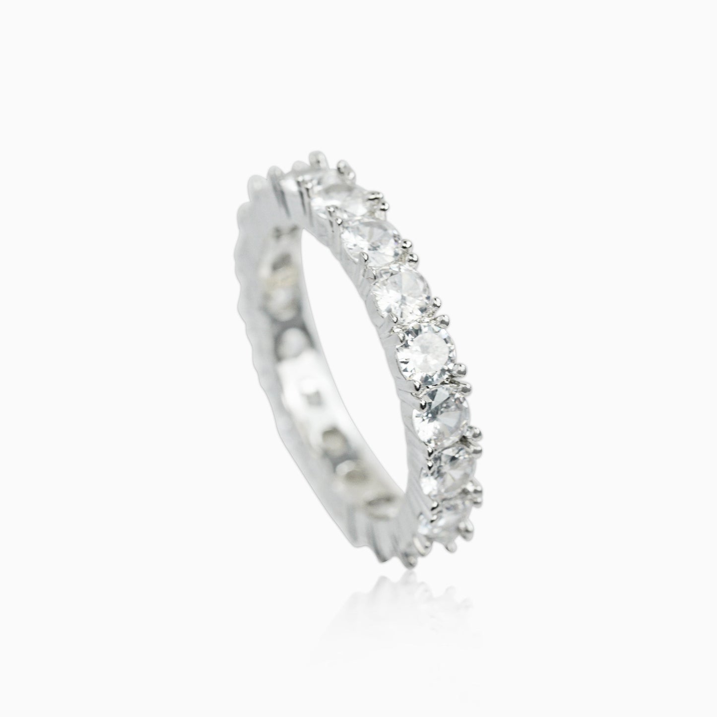 Anillo Tenis Oro Blanco