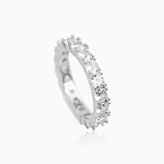 Anillo Tenis Oro Blanco