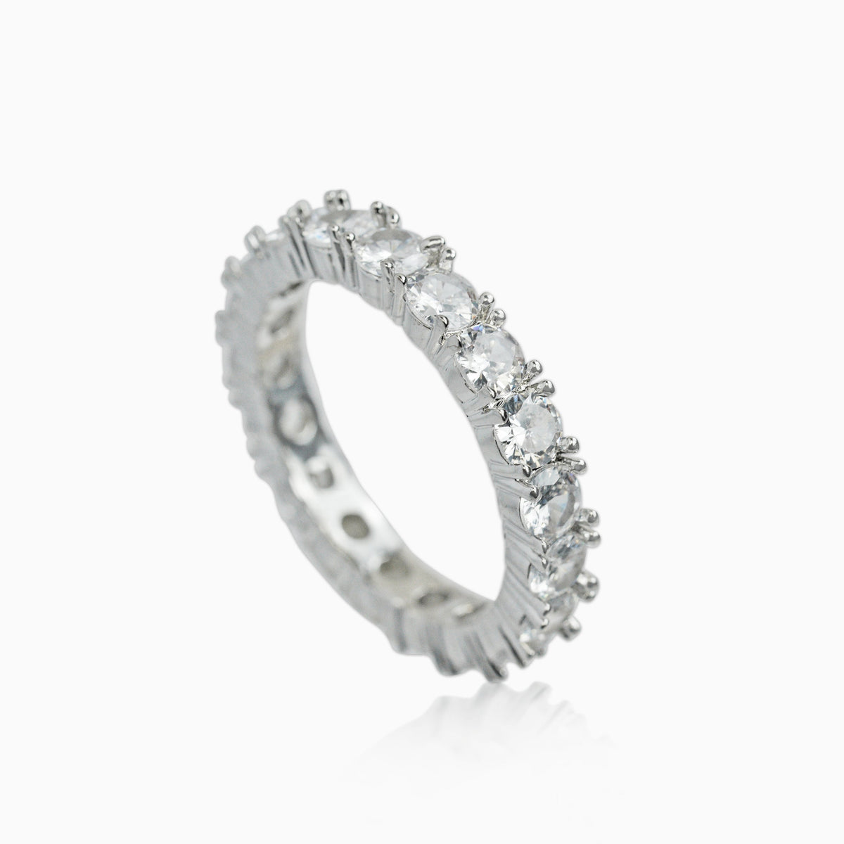 Anillo Tenis Oro Blanco