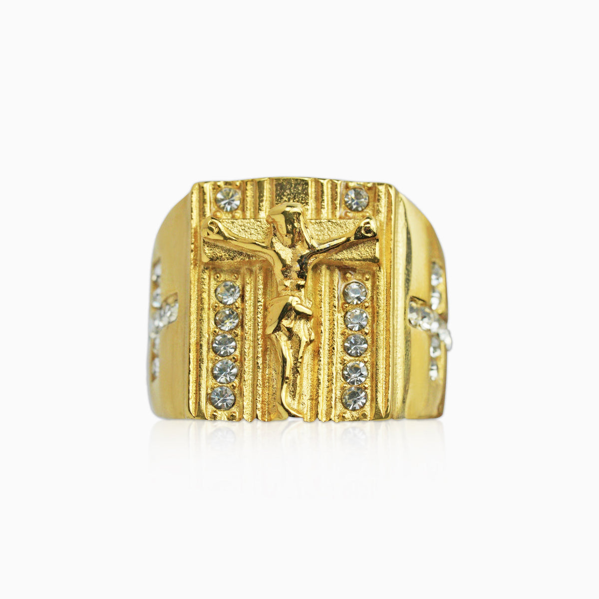 Anillo Blessed Cruz Hombre Oro 18K