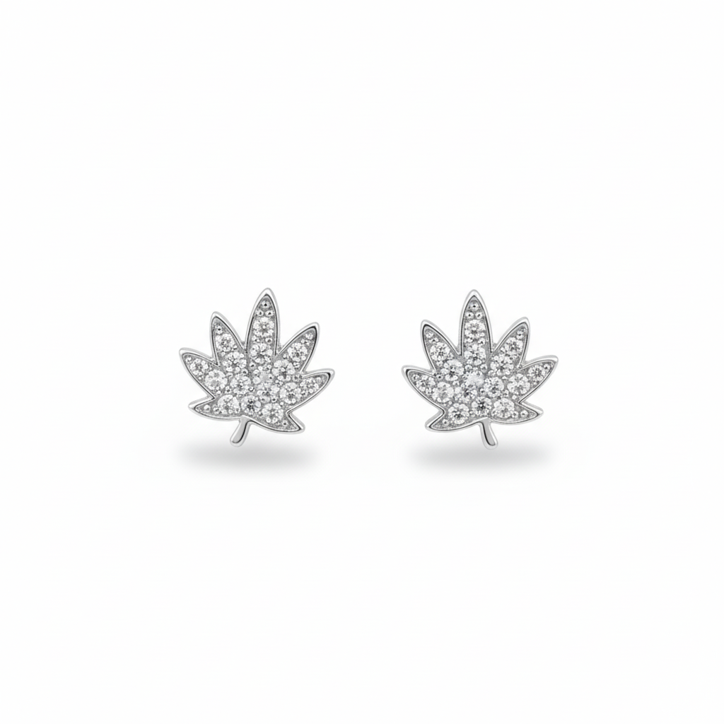 Pendientes Weed Plata 925